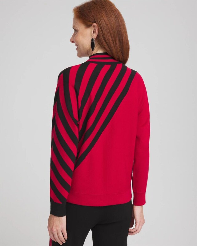 Zenergy Luxe Cashmere Blend Striped Sweater - image 3